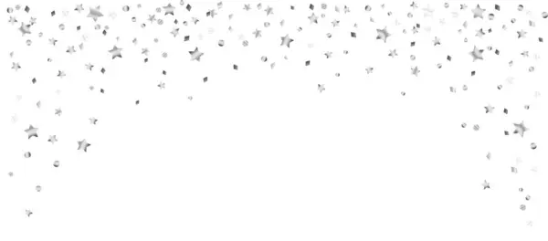 Feier Hintergrund Mit Dekoration Isoliert Auf Weiß Sternschnuppen Konfetti Urlaubsgrenze — Stockvektor