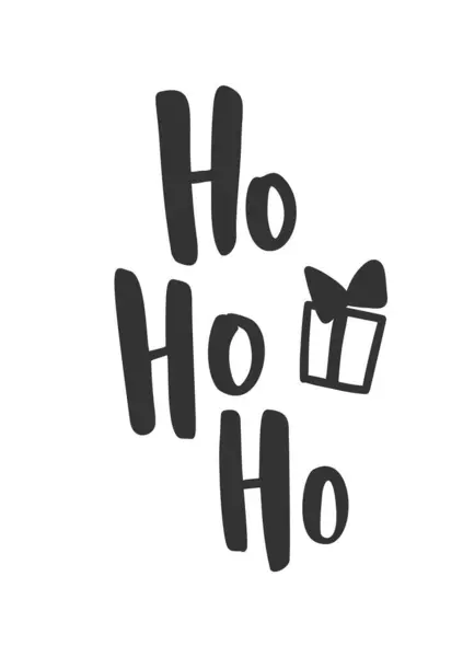 简单的圣诞卡手绘文字和假日符号孤立在白色上 寒假问候语 圣诞贺卡 新年贺卡 派对海报 礼物标签 矢量图形
