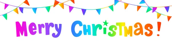 Banner Navideño Con Texto Feliz Navidad Fondo Festivo Vibrante Colorido Vectores de stock libres de derechos
