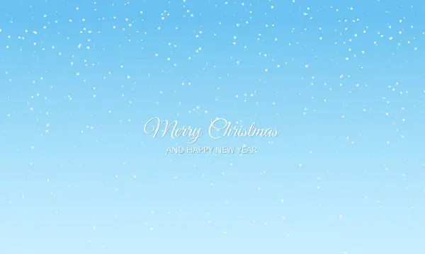 Modré Pozadí Padajícím Sněhem Efekt Veselé Vánoce Pozadí Prázdninového Období Vektorová Grafika