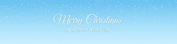 降雪効果のあるブルーバック メリークリスマステキスト ホリデーシーズンの背景 ベクトルイラスト クリスマスや新年のカード ポスター バナーに最適 ベクターグラフィックス