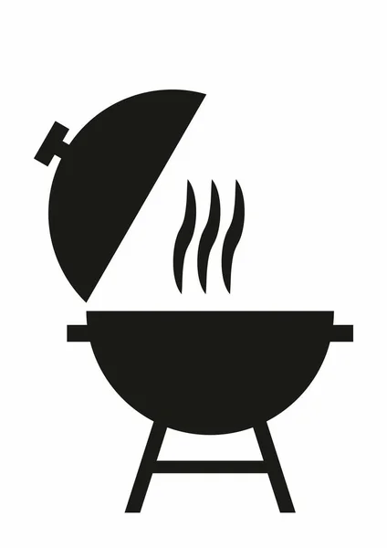 Barbecue Barbecue Jardin Plein Air Icône Web Symbole Vecteur Illustration — Image vectorielle