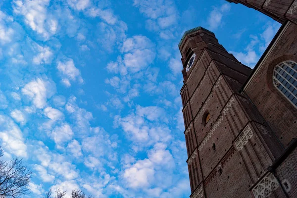 Stock image Munich, Bavaria Germany  April 26 2023:The two towers to the large cathedral in the centre of Munich first opened in 1498