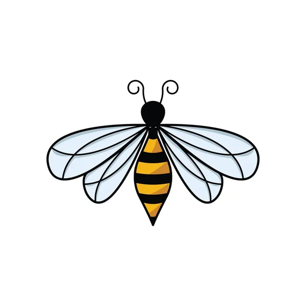 Bee Logo Plantilla Vector Icono Ilustración Diseño — Vector de stock