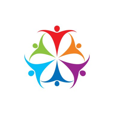 Topluluk, ağ ve sosyal simge tasarım şablonu