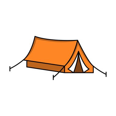 Kamp çadırı ögesi Vektör simgesi tasarımı