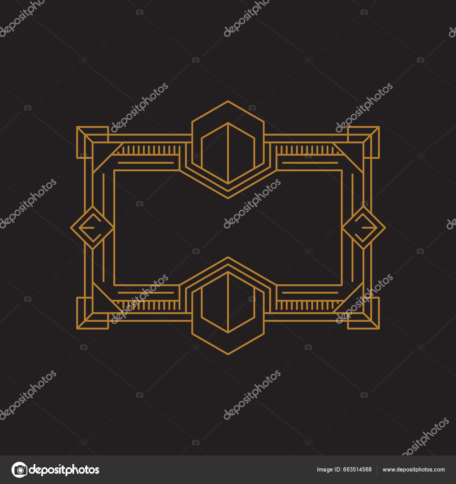 Art Deco Vector Illustration Design Template Stock Vector by ©elaelo