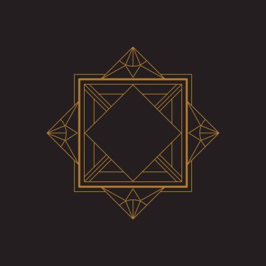 Art Deco vektör çizim şablonu
