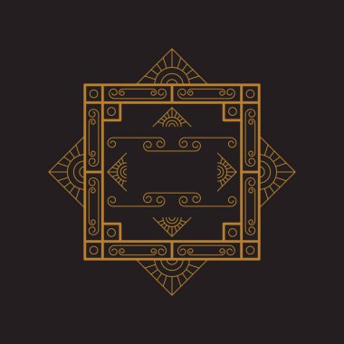 Art Deco vektör çizim şablonu