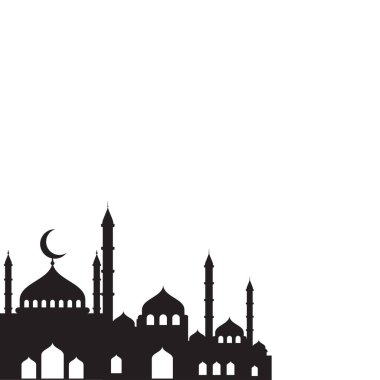 Müslüman soyut selamlama pankartları. İslami simge