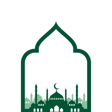 Müslüman soyut selamlama pankartları. İslami simge