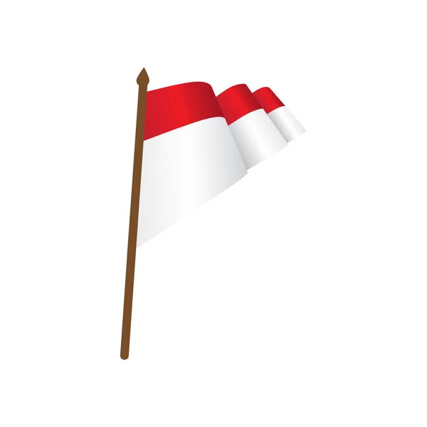 インドネシアフラグベクトルイラストデザインテンプレート — ストックベクタ