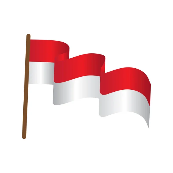 Шаблон Векторной Иллюстрации Флага Индонезии — стоковый вектор