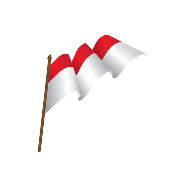 Indonésie Vlajka Ilustrace Šablona Návrhu — Stockový vektor