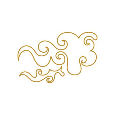 Çin Bulutu şablon vektör resimleme