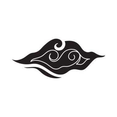 Çin Bulutu şablon vektör resimleme