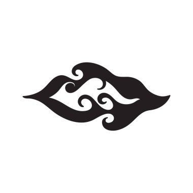 Çin Bulutu şablon vektör resimleme