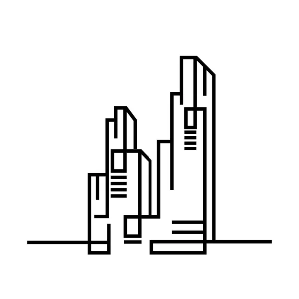 Városkép Vektor Illusztráció — Stock Vector