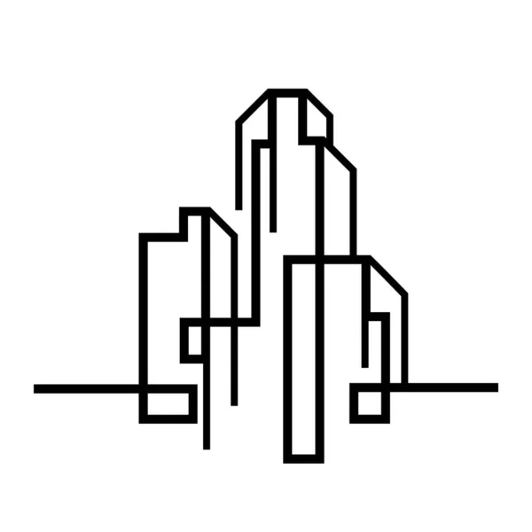 都市スカイラインベクトル図 — ストックベクタ