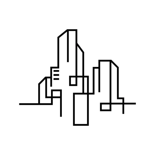Ciudad Skyline Vector Ilustración — Archivo Imágenes Vectoriales
