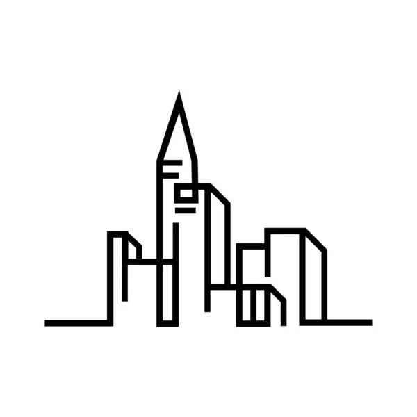 City Skyline Vector Illustration — Stock Vector