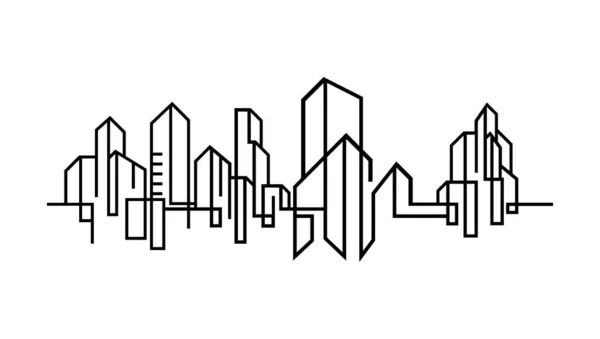 Illustration Der Skyline Der Stadt — Stockvektor
