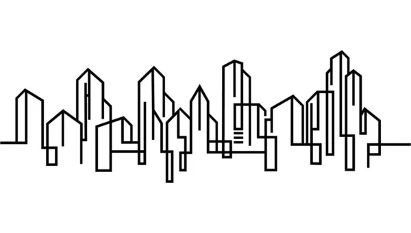 Ciudad Skyline Vector Ilustración — Archivo Imágenes Vectoriales