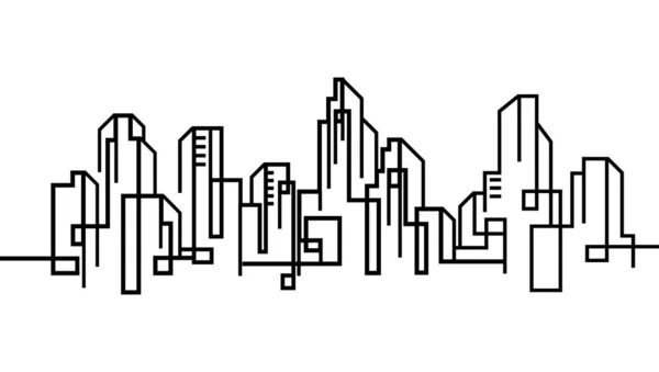 Obrázek Vektoru Panorama Města — Stockový vektor