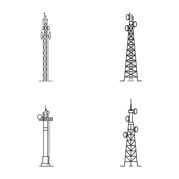 Turm Ikone Vektor Illustration Design Vorlage Stockvektor