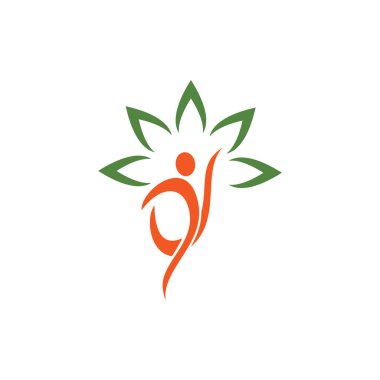 İnsan karakteri logosu çizim vektörü tasarımı