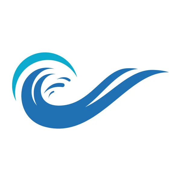 Logo Desain Vektor Ikon Gelombang Air Stok Vektor