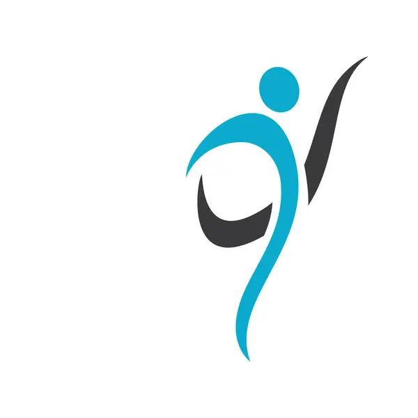 Menselijk Karakter Logo Teken Illustratie Vector Ontwerp Rechtenvrije Stockvectors