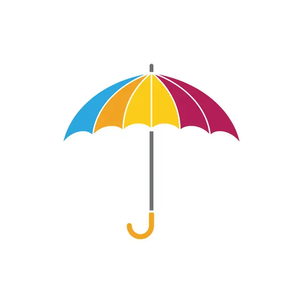 Парасолька Значок Векторна Ілюстрація Дизайн Шаблону Логотипу Векторна Графіка
