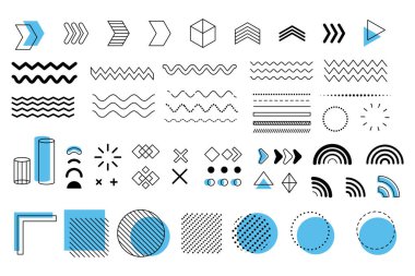 Geometrik şekilleri ve çizgileri olan modern ve basit bir arkaplan