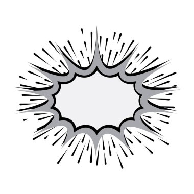 Patlama sanatı çizgi filmi karikatürü izole edildi. Vektör illüstrasyonu