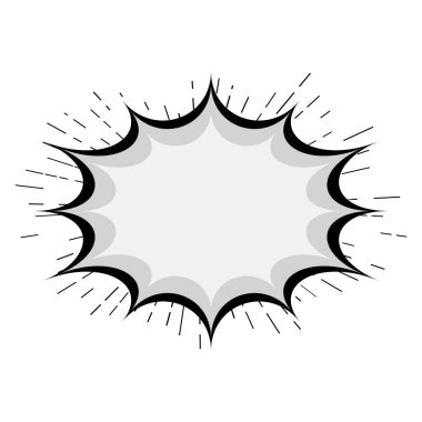 Patlama sanatı çizgi filmi karikatürü izole edildi. Vektör illüstrasyonu