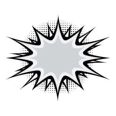 Patlama sanatı çizgi filmi karikatürü izole edildi. Vektör illüstrasyonu