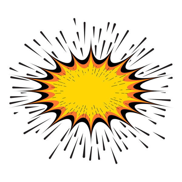 Explosion Pop art cartoon comic isolated. Vector illustration