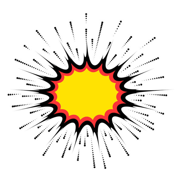Explosion Pop art cartoon comic isolated. Vector illustration