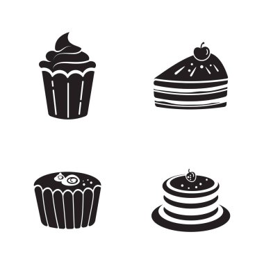 Kek simgesi tasarım şablonu