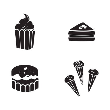 Kek simgesi tasarım şablonu