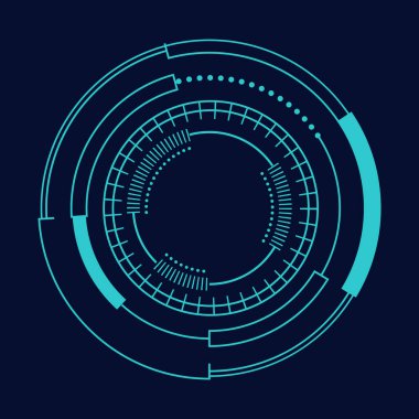 Bilim kurgu çemberi çerçeve modern kullanıcı arayüzü elementi Teknoloji fütüristik
