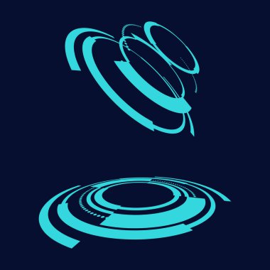 Bilim kurgu çemberi çerçeve modern kullanıcı arayüzü elementi Teknoloji fütüristik