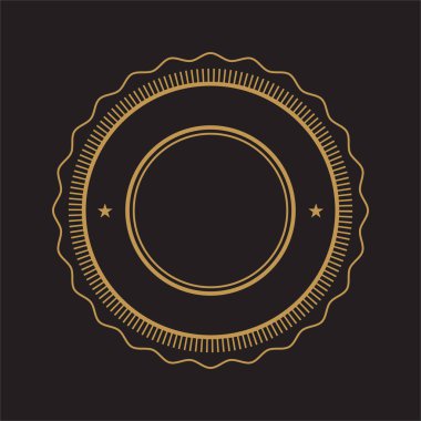 Boş vektör klasik stil rozetleri