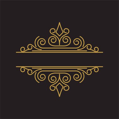 Beyaz arka planda zarif, lüks, klasik altın çiçekli bir çerçeve.