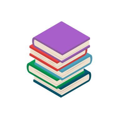 Kitap Yığını Vektör Sanat İllüstrasyonu