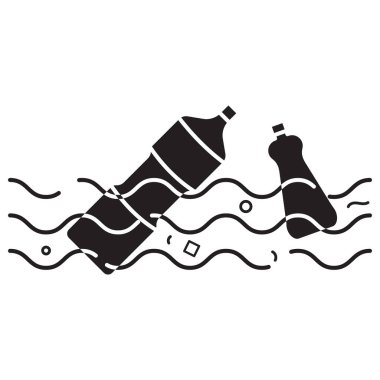 Su kirliliğinin düz bir simgesi