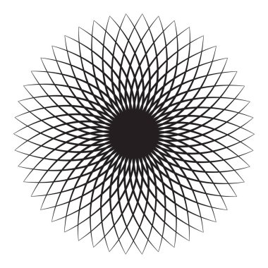 Soyut tek renkli dairesel spiral