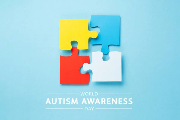 World Autism Awareness Day Eller Månadskoncept Kreativ Design För April — Stockfoto
