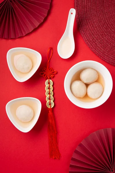 Zoete Rijst Dumplings Ballen Tang Yuan Voor Chinese Dongzhi Festival — Stockfoto